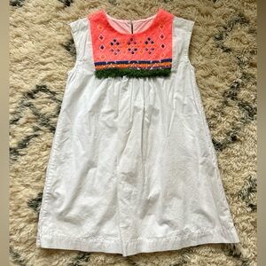 Embroidered Bib Summer Dress